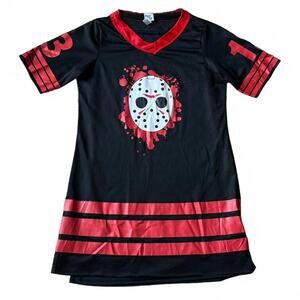 jason voorhees jersey dress Friday The 13Th | Dresses | Friday The 3th Mask Horror Red White Black Hockey Womens M closet_5186